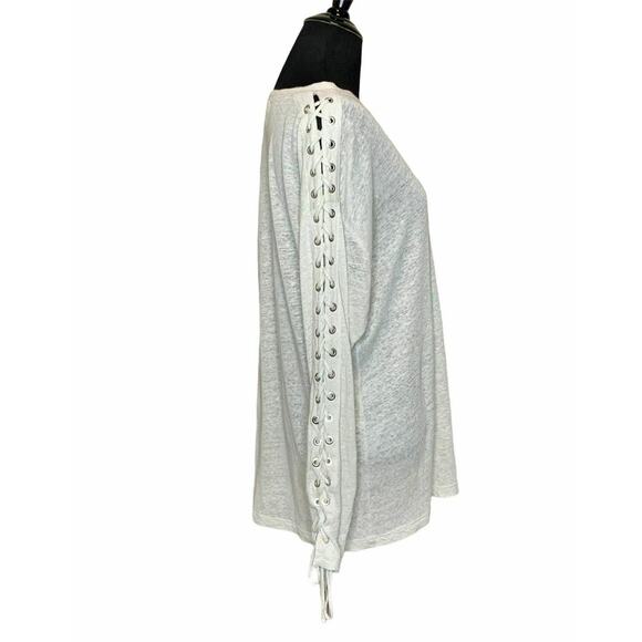 Iro Cream Long Sleeve Linen Sweater Small - Picture 7 of 8